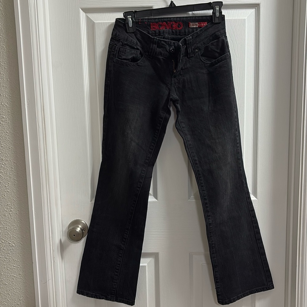 Black bongo, jeans, boot, cut, size 3 short